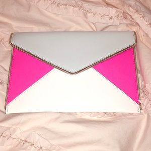 Rebecca Minkoff Pink and White Clutch